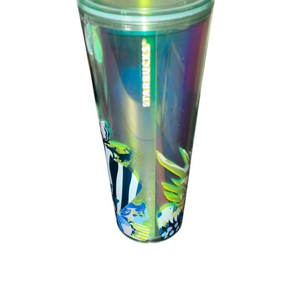 Starbucks Sumner Iridescent Canna Lily Floral 24oz Acrylic Tumbler